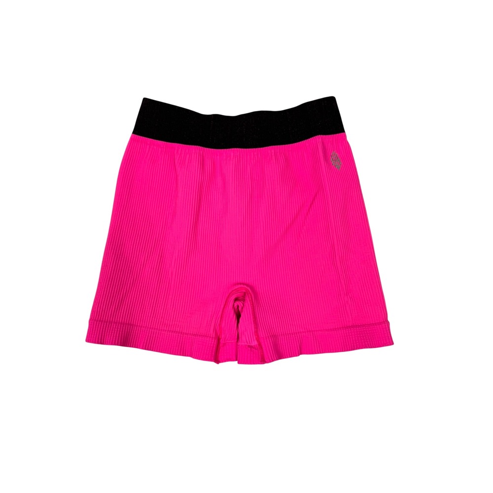 Free People Movement Neon Pink Ribbed Biker Shorts Seamless M/L